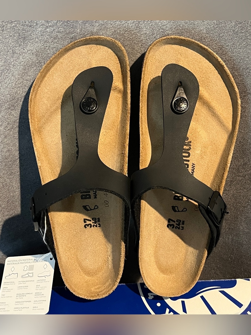 Birkenstock Women’s Gizeh Sandals Black Size 37 EU 6 US